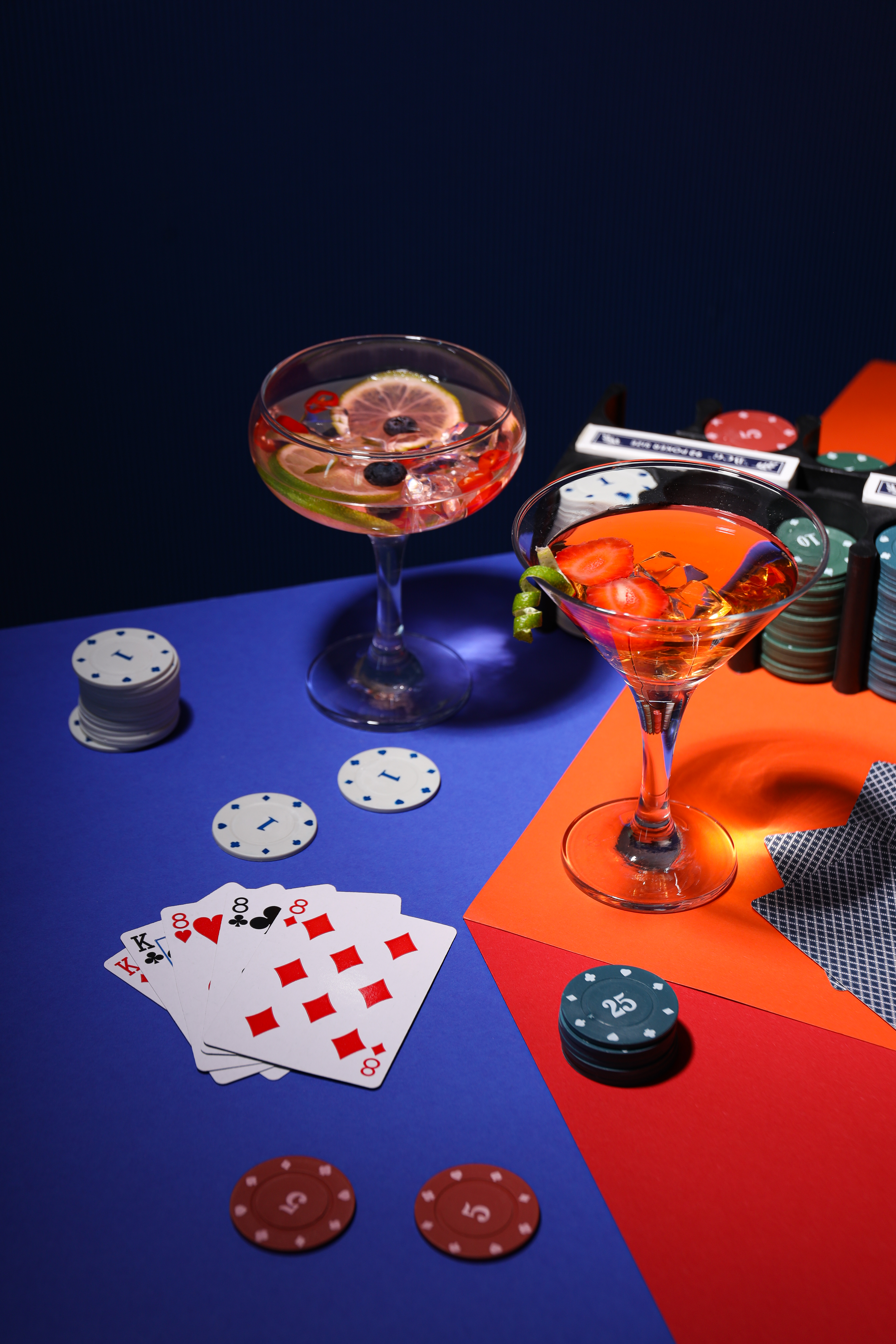 Concept of gambling, Poker gambling game, accessories for poker
