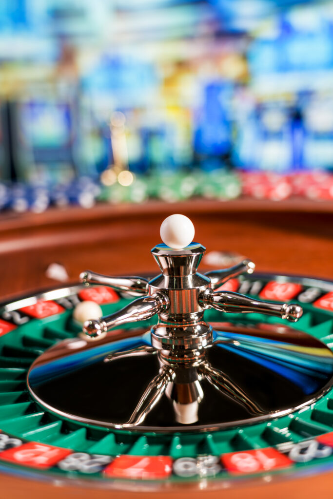 Roulette table close up at the Casino